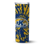 customized-kent-state-golden-flashes-metallic-grid-navy-blue-skinny-tumbler-best-selling.webp