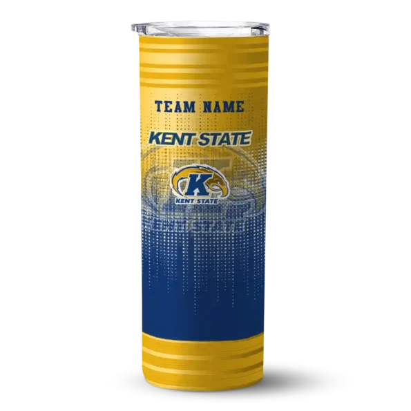 customized kent state golden flashes swirl texture navy blue skinny tumbler best selling