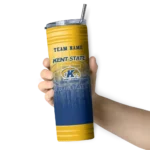 customized-kent-state-golden-flashes-swirl-texture-navy-blue-skinny-tumbler-best-selling.webp