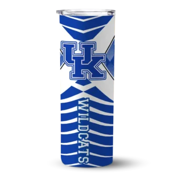 Customized Kentucky Wildcats Camo Texture Blue Skinny Tumbler