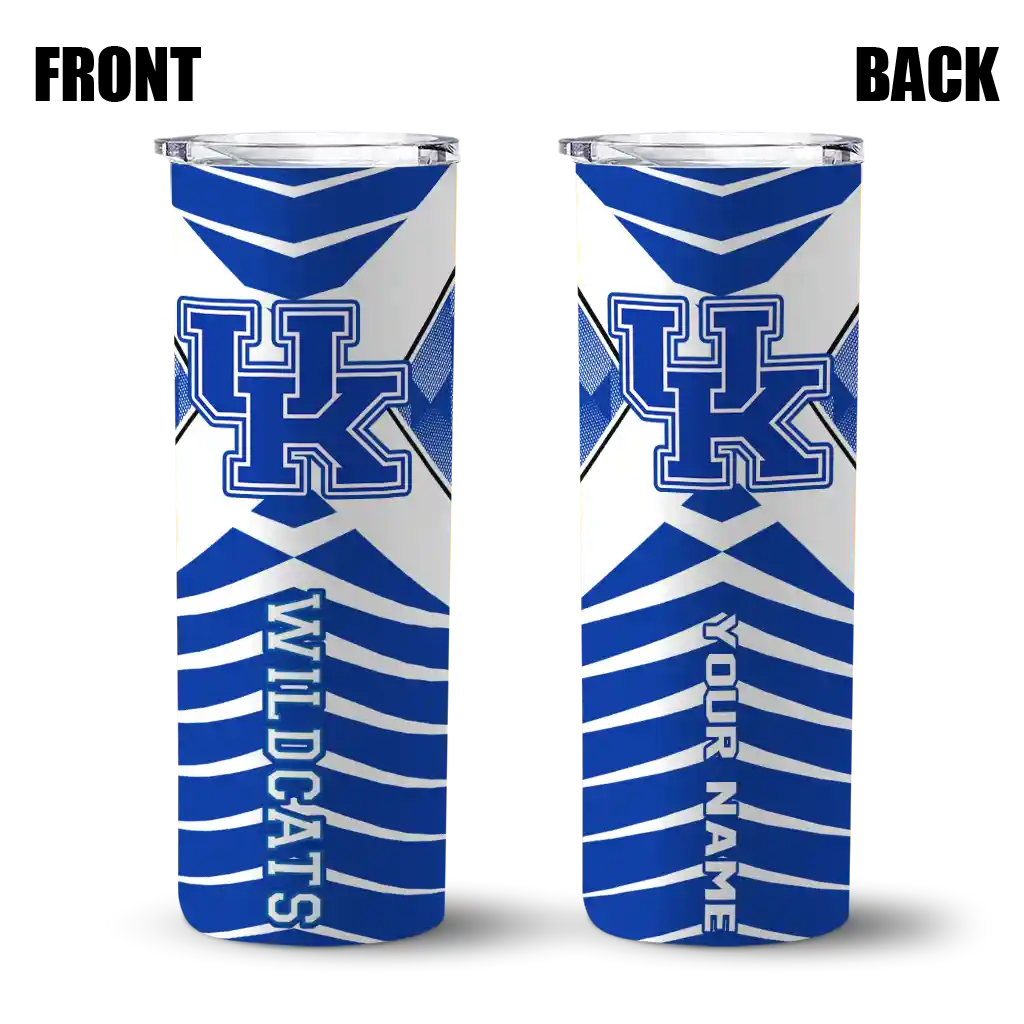 customized-kentucky-wildcats-camo-texture-blue-skinny-tumbler-fashion-forward.webp