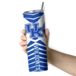 customized-kentucky-wildcats-camo-texture-blue-skinny-tumbler-best-selling.webp