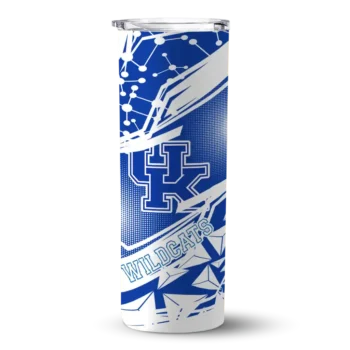 Customized Kentucky Wildcats Helmet Clash Blue Skinny Tumbler