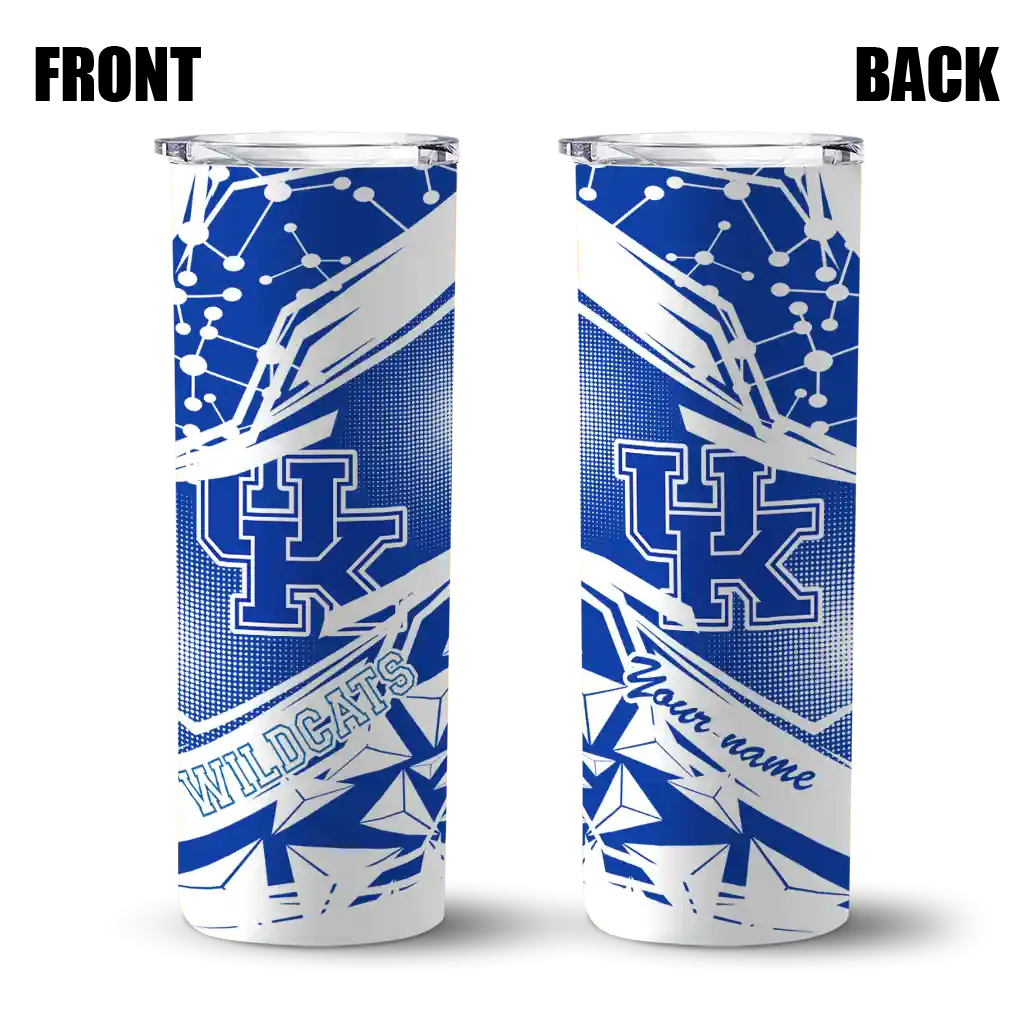 customized-kentucky-wildcats-helmet-clash-blue-skinny-tumbler-fashion-forward.webp