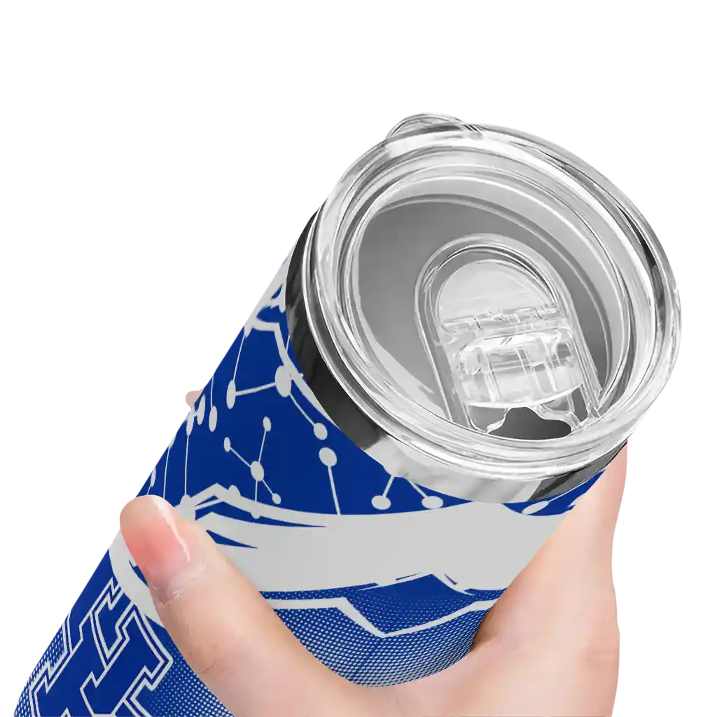 customized-kentucky-wildcats-helmet-clash-blue-skinny-tumbler-high-quality.webp