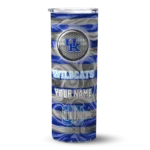 customized-kentucky-wildcats-patterned-waves-blue-skinny-tumbler-best-selling.webp