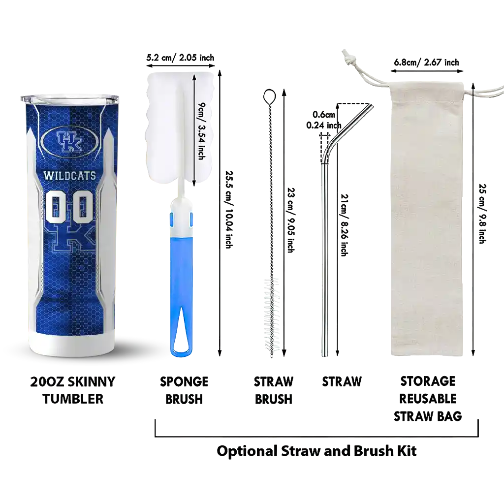 customized-kentucky-wildcats-stacked-diamond-blue-skinny-tumbler-new-arrival.webp
