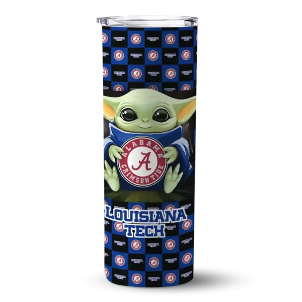 customized la tech yoda cozy blue black skinny tumbler best selling 2