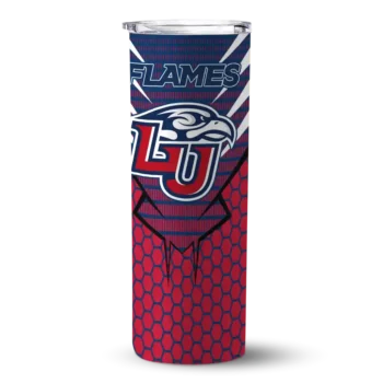 Customized Liberty Flames Chevron Stripes Red Skinny Tumbler