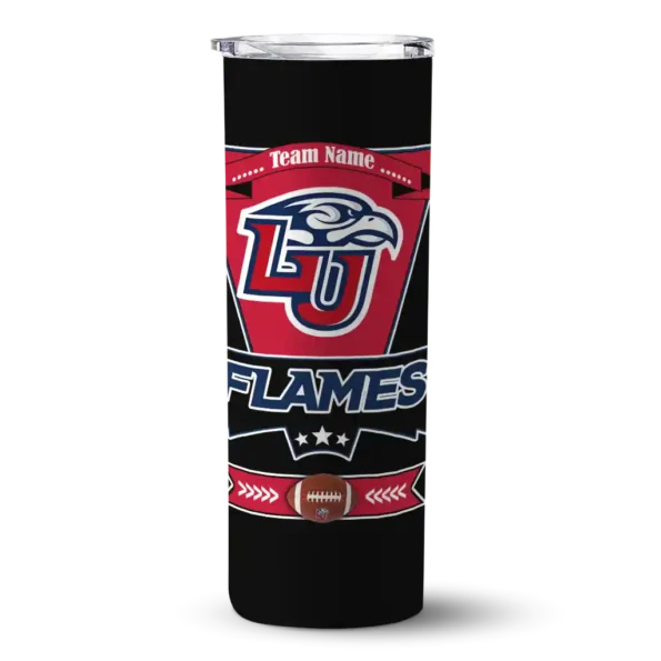 customized liberty flames helmet belt red black skinny tumbler best selling