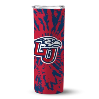 Customized Liberty Flames Metallic Grid Red Skinny Tumbler