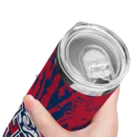 customized-liberty-flames-metallic-grid-red-skinny-tumbler-best-selling.webp