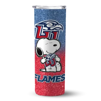 Customized Liberty Flames Snoopy Attitude Red Skinny Tumbler