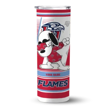 Customized Liberty Flames Snoopy Dog Red White Skinny Tumbler
