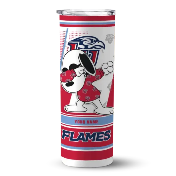 customized liberty flames snoopy dog red white skinny tumbler best selling