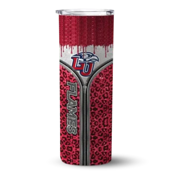 Customized Liberty Flames Sparkle Drip Red Skinny Tumbler