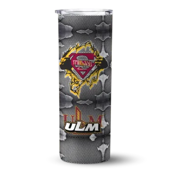 Louisiana- CustomizedMonroe Warhawks Tumber - Customized Chevron V Skinny Red Gray