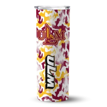 Customized Louisiana-Monroe Warhawks Claw Marks Red White Skinny Tumbler