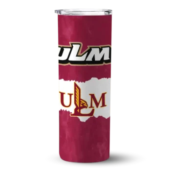 Customized Louisiana-Monroe Warhawks Torn Band Red White Skinny Tumbler