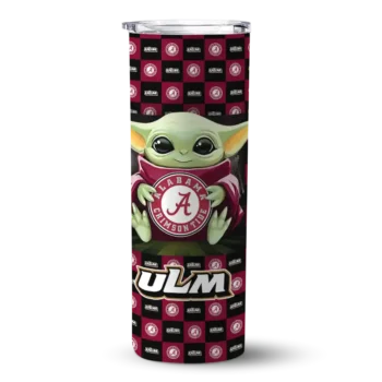 Customized Louisiana-Monroe Warhawks Yoda Cozy Red Black Skinny Tumbler
