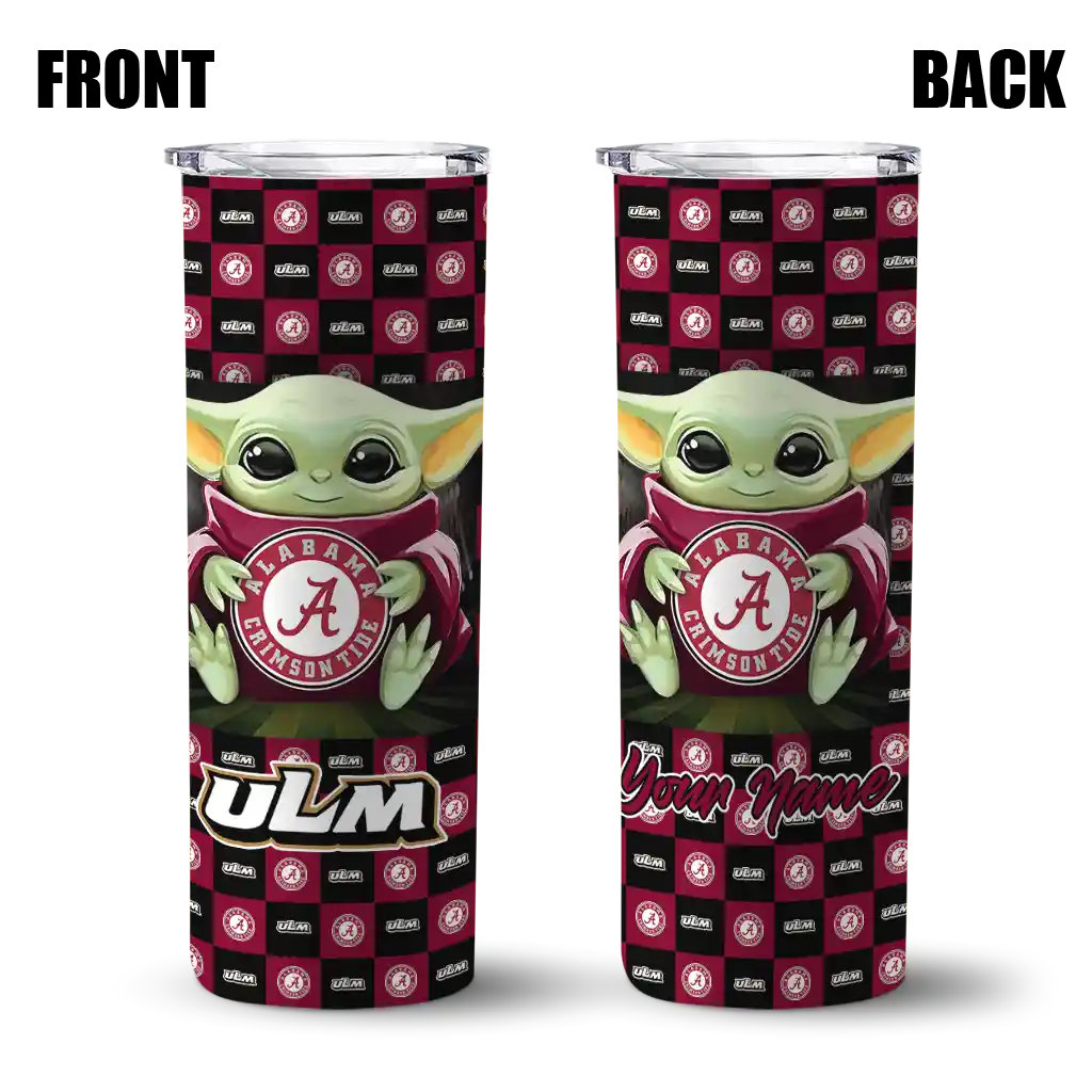 customized-louisiana-monroe-warhawks-yoda-cozy-red-black-skinny-tumbler-fashion-forward.webp