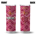 customized-louisiana-monroe-warhawks-zipper-leopard-red-skinny-tumbler-best-selling.webp