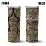customized-louisiana-ragin-cajuns-antler-flow-camo-skinny-tumbler-best-selling-1.webp
