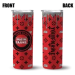 customized-louisiana-ragin-cajuns-camo-streak-red-skinny-tumbler-best-selling.webp