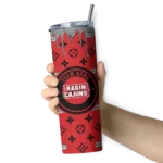 customized-louisiana-ragin-cajuns-camo-streak-red-skinny-tumbler-best-selling.webp