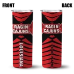 customized-louisiana-ragin-cajuns-camo-texture-red-skinny-tumbler-best-selling.webp