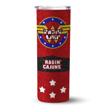 Customized Louisiana Ragin' Cajuns Star Cluster Red Skinny Tumbler