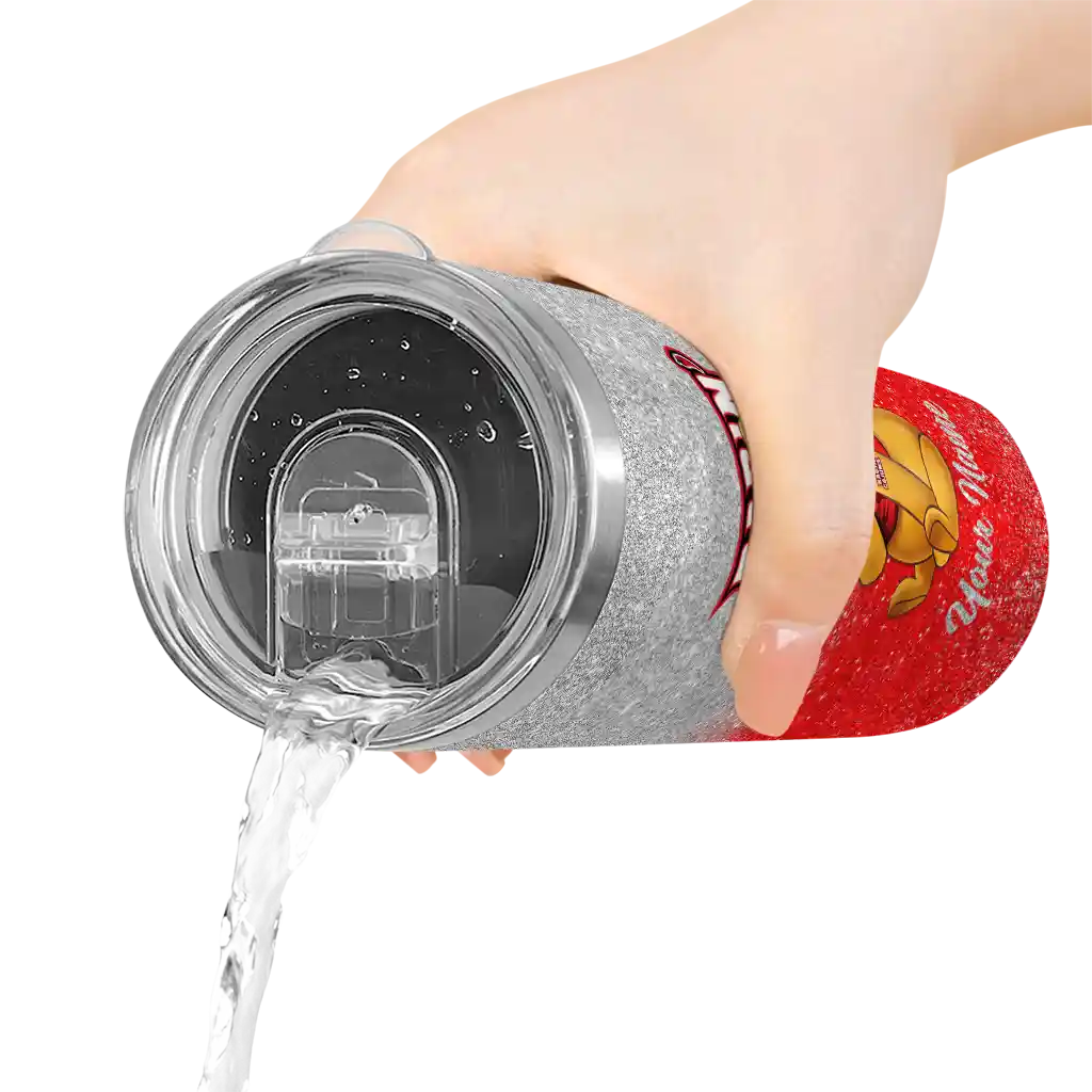 customized-louisiana-ragin-cajuns-winnie-the-pooh-red-gray-skinny-tumbler-latest-model.webp