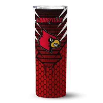 Louisville Cardinals Tumber - Customized Chevron Stripes Skinny Red