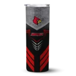 customized-louisville-cardinals-hexagon-honeycomb-red-black-skinny-tumbler-best-selling.webp