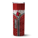customized-louisville-cardinals-sparkle-drip-red-skinny-tumbler-best-selling.webp