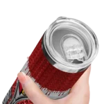 customized-louisville-cardinals-sparkle-drip-red-skinny-tumbler-best-selling.webp