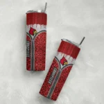 customized-louisville-cardinals-sparkle-drip-red-skinny-tumbler-best-selling.webp