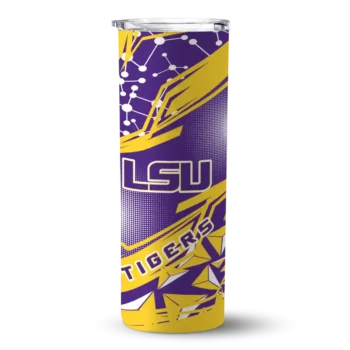 Customized LSU Tigers Helmet Clash Purple Skinny Tumbler