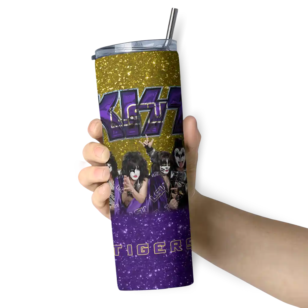 customized-lsu-tigers-kiss-band-gold-skinny-tumbler-premium-grade-1.webp