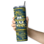 customized-marquette-golden-eagles-chevron-patch-blue-skinny-tumbler-best-selling.webp
