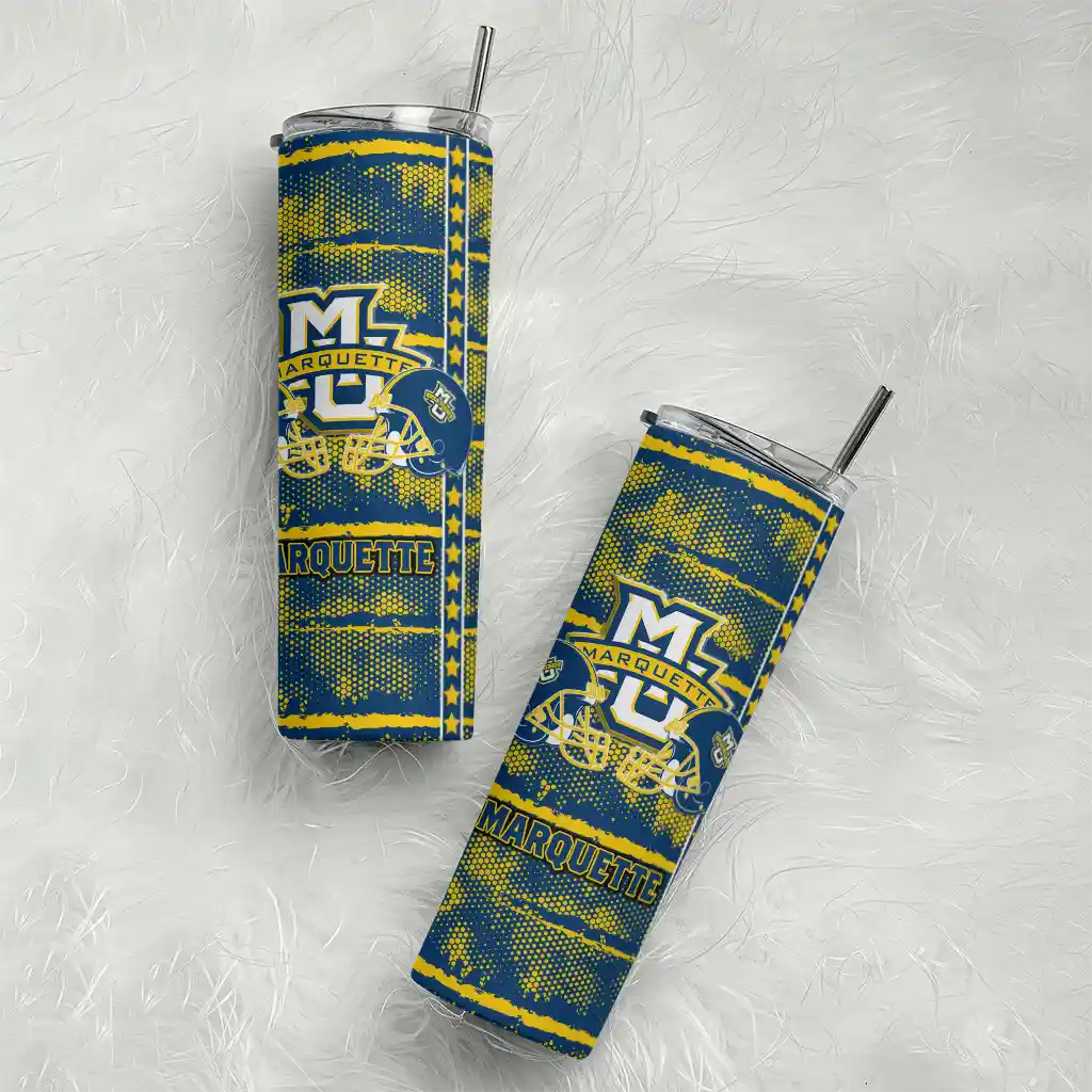 customized-marquette-golden-eagles-chevron-patch-blue-skinny-tumbler-top-rated.webp