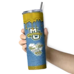 customized-marquette-golden-eagles-pixel-fade-blue-skinny-tumbler-best-selling-1.webp