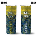customized-marquette-golden-eagles-spiral-burst-print-blue-skinny-tumbler-best-selling.webp