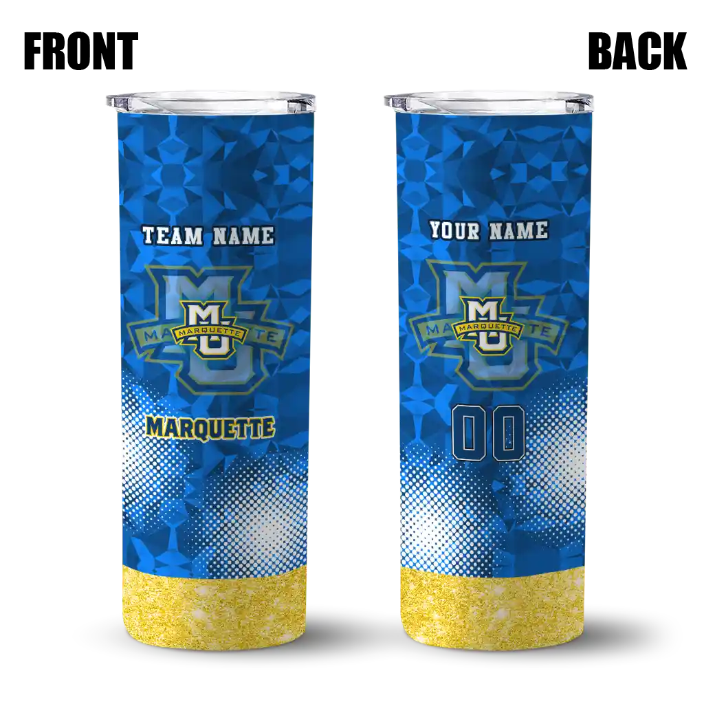 customized-marquette-golden-eagles-starburst-tiles-blue-skinny-tumbler-fashion-forward.webp
