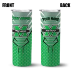 customized-marshall-thundering-herd-chevron-stripes-green-skinny-tumbler-best-selling-1.webp