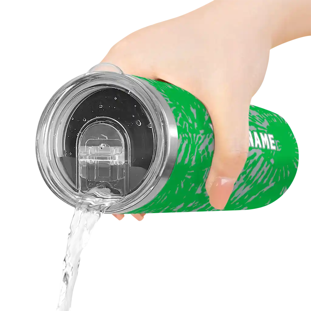 customized-marshall-thundering-herd-metallic-grid-green-skinny-tumbler-latest-model.webp