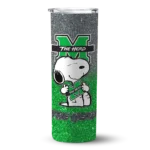 customized-marshall-thundering-herd-snoopy-attitude-green-skinny-tumbler-best-selling-1-1.webp