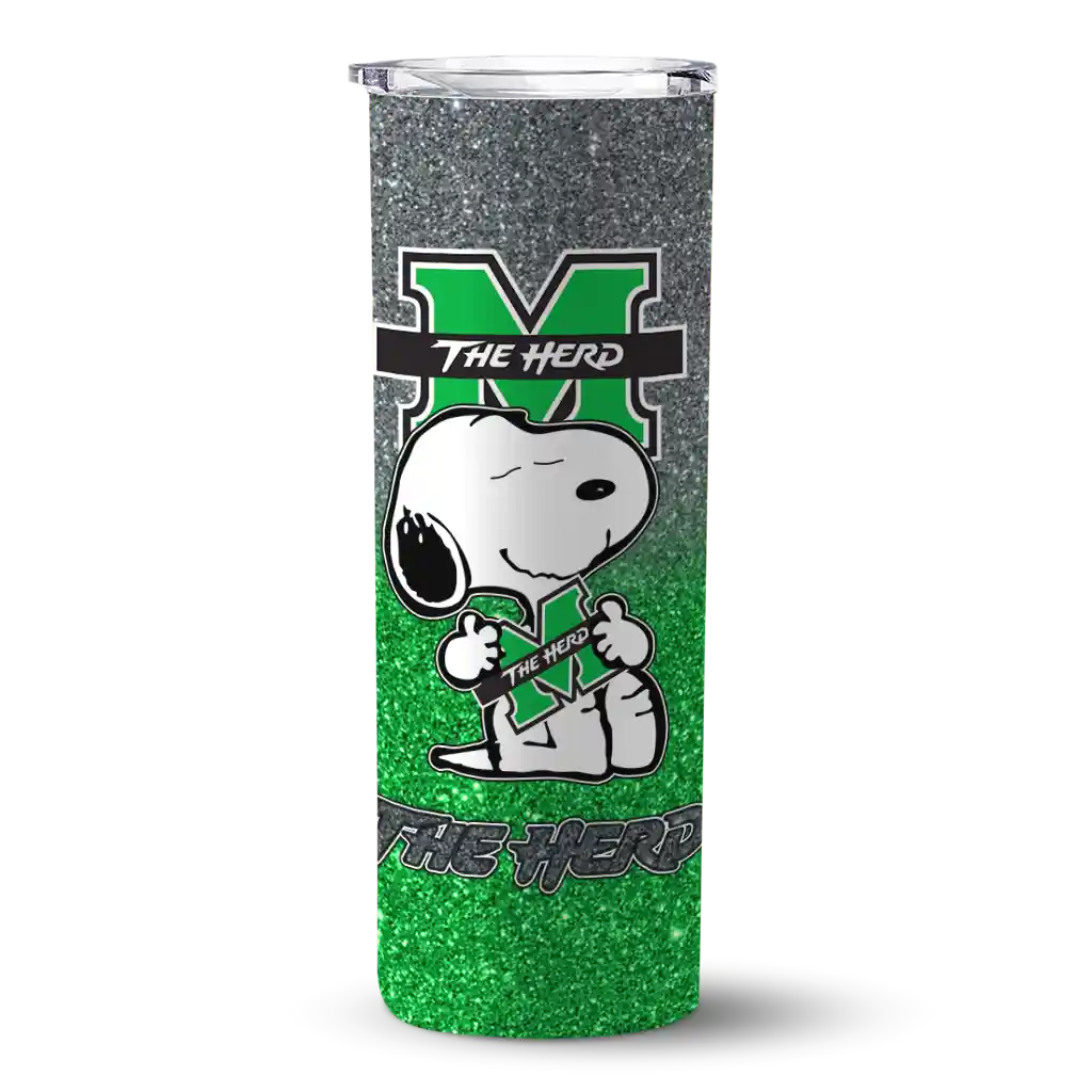 customized-marshall-thundering-herd-snoopy-attitude-green-skinny-tumbler-best-selling-2.webp customized marshall thundering herd snoopy attitude green skinny tumbler best selling 2