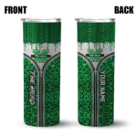 customized-marshall-thundering-herd-sparkle-drip-green-skinny-tumbler-best-selling.webp