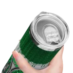 customized-marshall-thundering-herd-sparkle-drip-green-skinny-tumbler-best-selling.webp